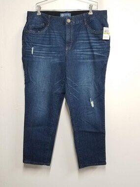 Democracy Absolution Jeans Blue Distressed Denim Womens 18W WE31877RJ NWT